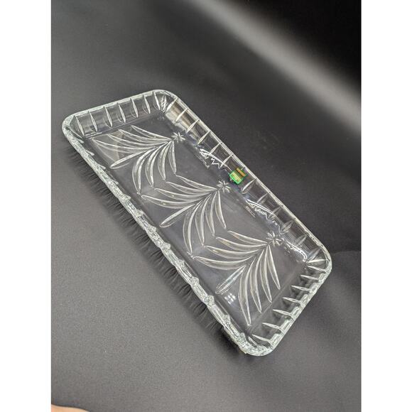 Marquis Waterford Crystal Christmas Tree Serving Tray Dish Vtg 1992 RARE EUC - Picture 2 of 7